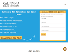 Tablet Screenshot of californiabailbonds.com